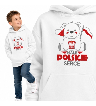 Bluza z kapturem dziecięca Patriotyczna  MAŁE POLSKIE SERCE